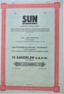 N.V. Sun International - 10 Aandelen - Oostende - Unissued - Andere & Zonder Classificatie