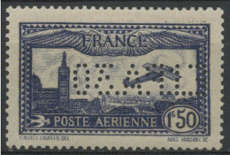 N° 6c Neuf ** (MNH) COTE 875 € Perforé "E.I.P.A.30" Signé J.F. Brun. 1.5Fr Outremer Avion Survolant Marseille. TB - 1927-1959 Neufs