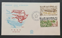 TAAF, Timbres Numéros 68 Et 69 Oblitérés De St PAUL Le 20/12/1977. - Briefe U. Dokumente