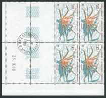 TAAF - N°140/142  - FAUNE - 3 BLOCS DE 4 - COIN DATE OBLITERES EN MARGE DUMONT D'URVILLE - Used Stamps