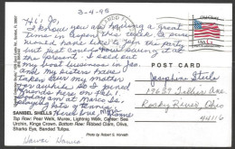 1995 Flag, Red G (20 Cents), On Picture Postcard, Orlando FL, 08 Mar - Cartas & Documentos
