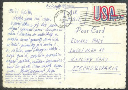 1970 20 Cents Airmail, Beloit WS (Jun 25),  Chicago PC To Czechoslovakia - Storia Postale