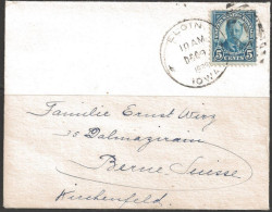 1936 5c Roosevelt, Elgin, Iowa (Dec 9) To Berne Switzerland - Cartas & Documentos