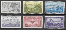 1951 Commemorative Year Set  6 Stamps, Mint Never Hinged - Neufs