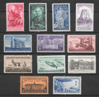 1956 Commemorative Year Set  12 Stamps, Mint Never Hinged - Neufs