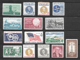 1959 Commemorative Year Set  15 Stamps, Mint Never Hinged - Nuevos