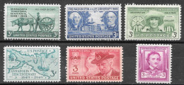1949 Commemorative Year Set  6 Stamps, Mint Never Hinged - Nuovi