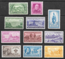 1950 Commemorative Year Set  11 Stamps, Mint Never Hinged - Unused Stamps