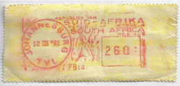 South Africa 1981 Pitney Bowes Label With Meter Stamp Model R Interted Antelope Springbok From Johannesburg - Cartas & Documentos
