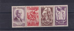 BANDE DE 4 TIMBRES NEUFS**  PAITAIN  DE 1943. INTERESSANTS . COTE 92 EURO - Collections