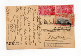 !!! CONGO BELGE, CPA PAR AVION DE COQUILHATVILLE DE 1929 POUR KINSHASA - Lettres & Documents