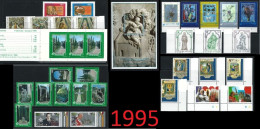 ● VATICANO 1995 ֍ ANNATA COMPLETA ** ● 1 LIBRETTO + 1 Foglietto (BF) + 29 Fb ● Tutte Serie Complete ● - Volledige Jaargang