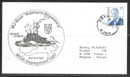 1997 German Navy Ship In Zeebrugge  MJ-Boot "Sulzbach-Rosenberg" - Covers & Documents