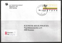 1998 ATM Label, Registered Kaunas 1998-11-26  - Litauen