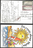 1990 4c And 10c British Poets On PPC To USA - Malte