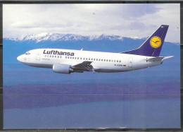 Lufthansa Airlines - Boeing 737, Unused, Plane Data On Back - 1946-....: Modern Era