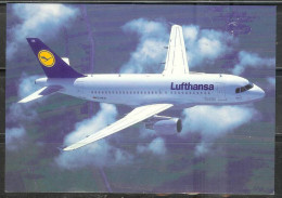 Lufthansa Airlines - Airbus 319, Unused, Plane Data On Back - 1946-....: Era Moderna