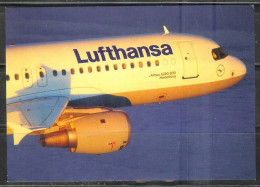 Lufthansa Airlines - Airbus 320, Unused, Plane Data On Back - 1946-....: Era Moderna