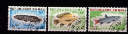 - MALI - 1976 - YT N° 258 + 261 / 262 - Oblitérés - Poissons - Malí (1959-...)