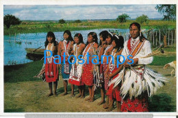 229317 PARAGUAY CHACO COSTUMES NATIVE INDIOS MACAES POSTAL POSTCARD - Paraguay