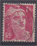 Marianne De Gandon N°712 1F50 Rose Taches Sur Le Frond Et Sur Le Haut Du Zéro Oblitéré Voir Le Scan Recto/verso. - Used Stamps