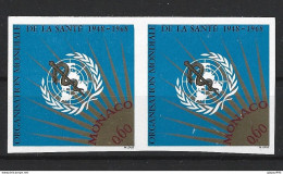 ● MONACO 1968 ֍ Santè ֍ Sanità ● Varietà : NON DENTELLATI ● COPPIA ● Serie Completa ● Cat. ? € ● Lotto N. 307 ● - Unused Stamps