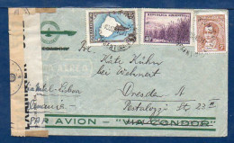 Argentina To Germany, 1942, Via Panair, 2 Censor Tapes, SEE DESCRIPTION   (020) - Luftpost