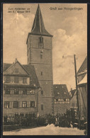 AK Holzgerlingen, Partie An Der Kirche, Zum Andenken An Den 9. Februar 1914  - Autres & Non Classés