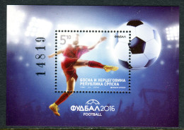 BOSNIA SERBIA(201) - Football - Soccer - MNH Souvenir Sheet - 2016 - Bosnien-Herzegowina