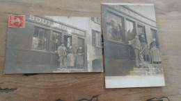 2 Carte Photo à Identifier, Boulangerie  ................ BE-19371 - A Identificar