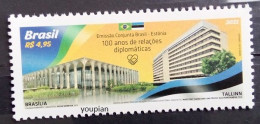 Brazi 2021, 100 Years Diplomatic Relations With Estonia, MNH Single Stamp - Ongebruikt