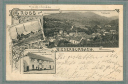 CPA - NIEDERBURBACH (68) BOURBACH-le-BAS - Mots Clés: Gruss, Charbon, Houille, Mine, Puits, Multivues - 1906 - Autres & Non Classés