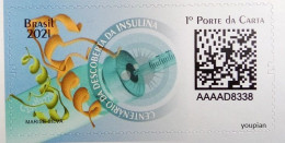 Brazi 2021, 100th Anniversary Of The Discovery Of Insulin, MNH Single Stamp - Neufs