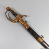 SABRE D.OFFICIER DE MARINE MODELE 1853 AVEC ANCRES ET COURONNES MANUFACTURE KLINGENTHAL NAPOLEON III - Knives/Swords