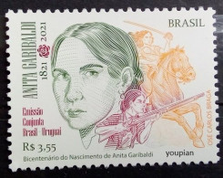 Brazi 2021, 200th Birth Anniversary Of Anita Garibaldi, MNH Single Stamp - Unused Stamps