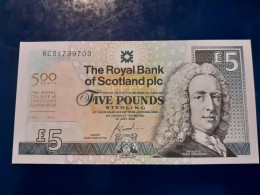 2005 ROYAL BANK OF SCOTLAND UNCIRCULATED 500 YEARS OF THE ROYAL COLLEGE OF SURGEONS £5 - 5 Pounds