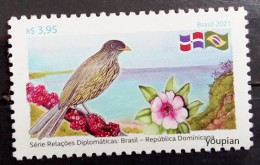 Brazil 2021, Diplomatic Relations With The Domincan Republic, MNH Single Stamp - Nuevos