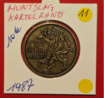 Alpaca Gepatineerd 100 Vlaamse Franken 1987 In Muntslag En Kartelrand - Sammlungen