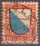 Schweiz Suisse Pro Juventute 1920: Kantonswappen Zürich Zu WI 16 Mi 154 Yv 177 Mit Voll-⊙ LOCLE 7.XII.20 (Zu CHF 25.00) - Used Stamps