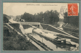 CPA - (45) CHATILLON-sur-LOIRE - Mots Clés: Canal Latéral à La Loire, Chemin De Halage, écluse, Péniche En 1907 - Chatillon Sur Loire