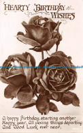 R116879 Greetings. Hearty Birthday Wishes. Roses. RP - Wereld