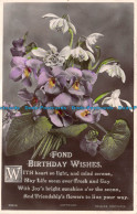 R116881 Greetings. Fond Birthday Wishes. Flowers. Beagles. RP - Wereld
