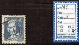FRANCE OBLITERE N° 295 - Used Stamps