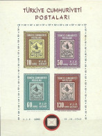Turkey; 1963 FIP Souvenir Sheet ERROR "Shifted Print (Brown Color)" MNH** - Unused Stamps