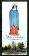 SANTINO - Madonna Della Grotta - Santino Con Preghiera. - Images Religieuses