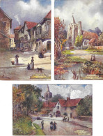 Hertfordshire - 3 Postcards - Raphael Tuck & Son - Hertfordshire