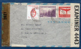 Argentina To Switzerland, 1943, Via Panair, 3 Censor Tapes, SEE DESCRIPTION   (024) - Storia Postale