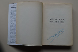 Signed Louis Lachenal Annapurna Premier 8000 1951 Avec Bandeau & Carte Himalaya Mountaineering Escalade Alpinisme560 - Gesigneerde Boeken