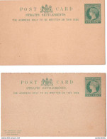Straits Settlements - Two Postcards From Queen Victoria Era. ( Condition As Per Scan) ( OL 25/05/2022 ) - Straits Settlements