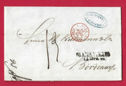 !!! MARQUE D'ENTRÉE DE BADE PAR STRASBOURG EN PROVENANCE DE MANNHEIM DE 1848 AVEC TAXE 19 DÉCIMES - Marques D'entrées